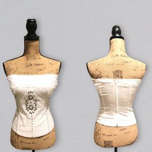 White Rhinestone LoveStitch Tube Top (New Without Tags)